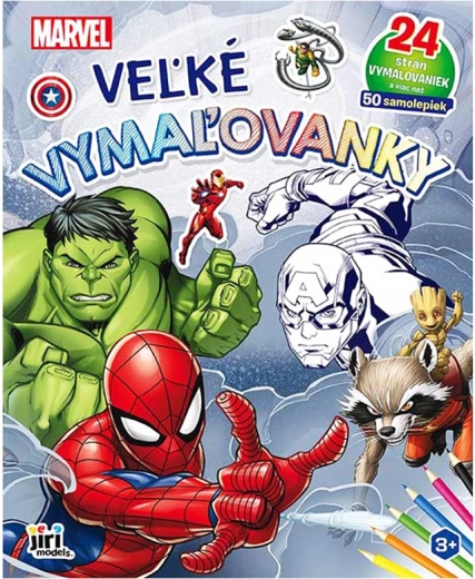 Veľké omaľovánky Marvel so samolepkami