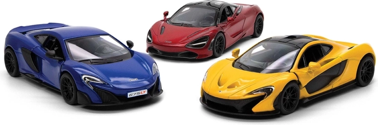 Kovový model McLaren so spätným naťahovaním