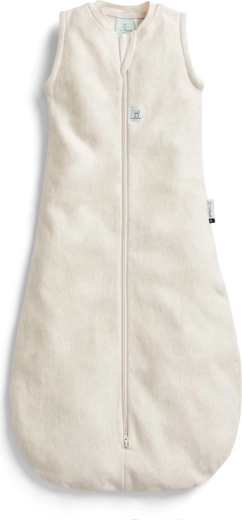 ErgoPouch spací vak z organickej bavlny jersey oatmeal marle 0,2 tog (3–12 mesiacov)