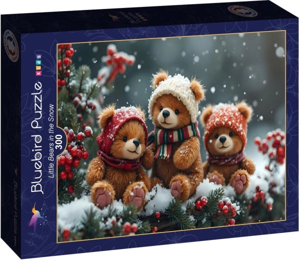 Puzzle Bluebird medvedíky v snehu 300 dielikov