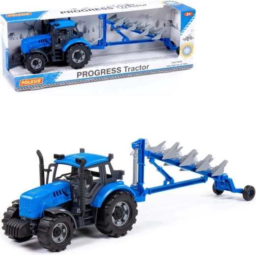 Detský traktor Progress s pluhom