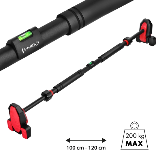 Rozperná hrazda do dverí s vodováhou HMS