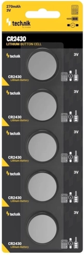 Technik Platinum lítiová gombíková batéria CR2430 3V, balenie 5 ks