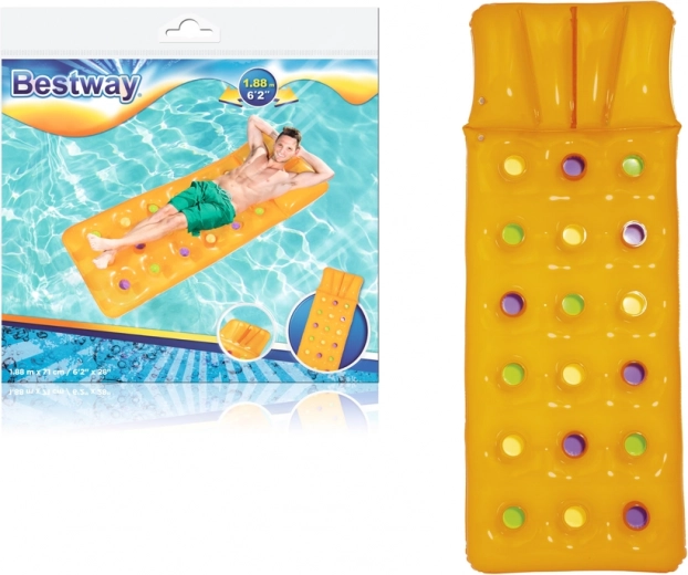 Bestway nafukovacia matrac na vodu s vankúšom 188 × 71 cm – Oranžová