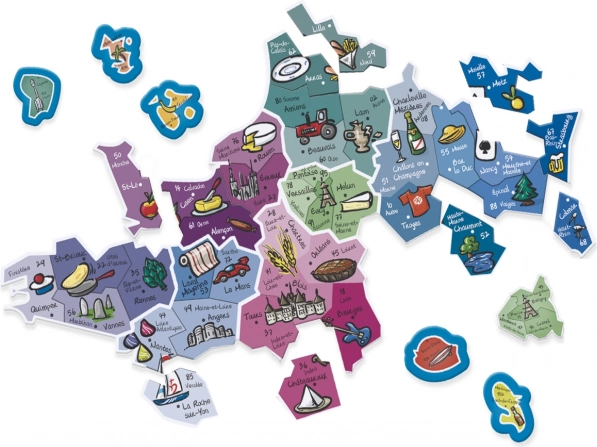 Jeujura Magnetická mapa Francúzska