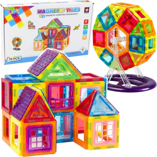 Magnetické stavebné kocky 70 ks