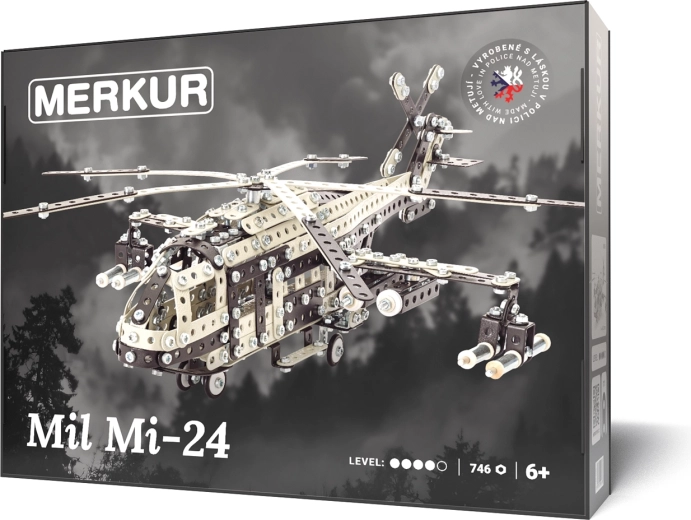 Merkur stavebnica vrtuľník MIL MI-24, 746 dielikov