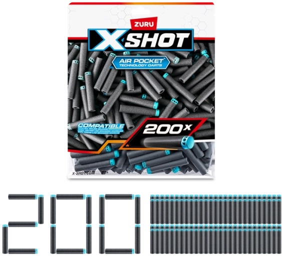 ZURU X-SHOT sada 200 náhradných šípok