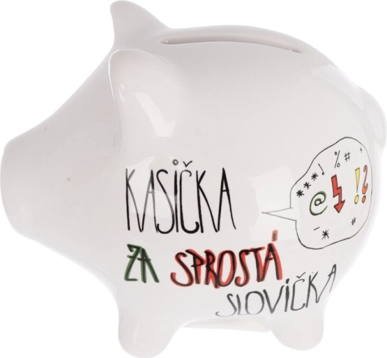 Keramická pokladnička Sprosté slovíčka (malá)