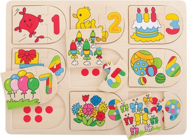 Bigjigs Toys Obrázkové počítacie puzzle