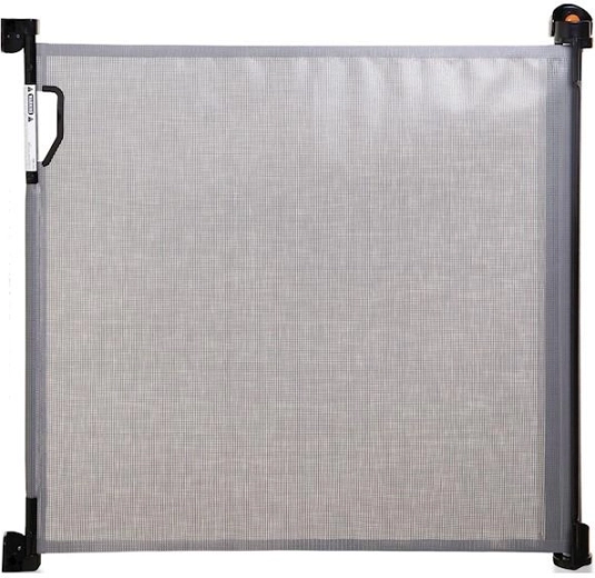 Zatahovacia bezpečnostná zábrana DREAMBABY 0–140 cm, sivá