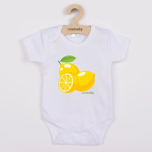 New Baby detské body s potlačou Lemon, krátky rukáv, veľkosť 80 (9–12 mesiacov)