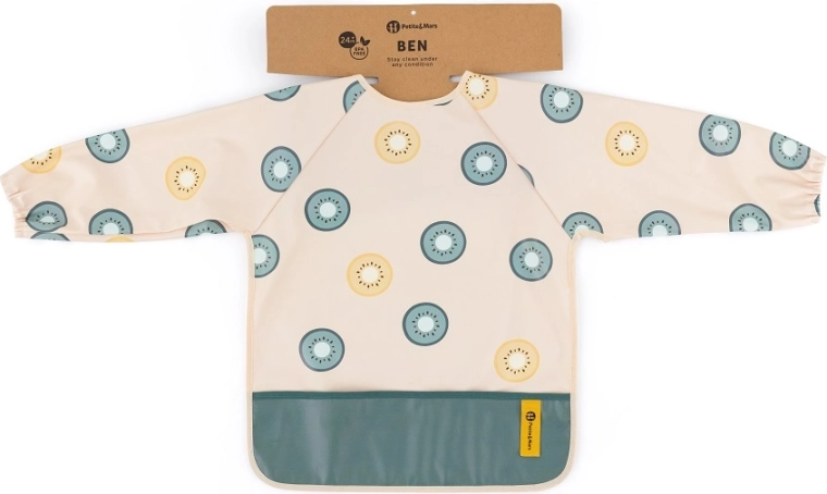 Petite&Mars podbradník s dlhým rukávom Ben green kiwi