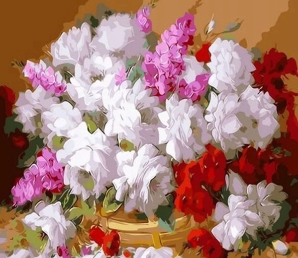 Norimpex Maľovanie podľa čísel Krásna kytica 40 × 50 cm