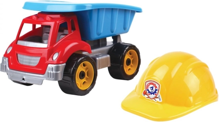 Plastová sklápacia hračka s prilbou pre malého staviteľa