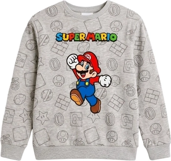 Sivá mikina Super Mario