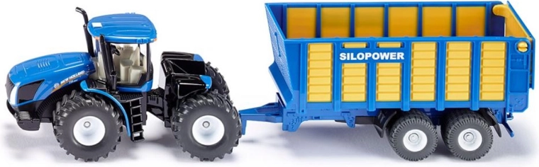 Siku traktor NEW HOLLAND s prívesom 1:50