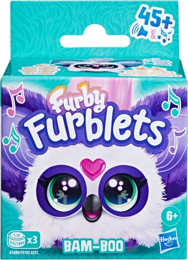 Hasbro Furby Furblet Bam-Boo interaktívna mini panda kľúčenka