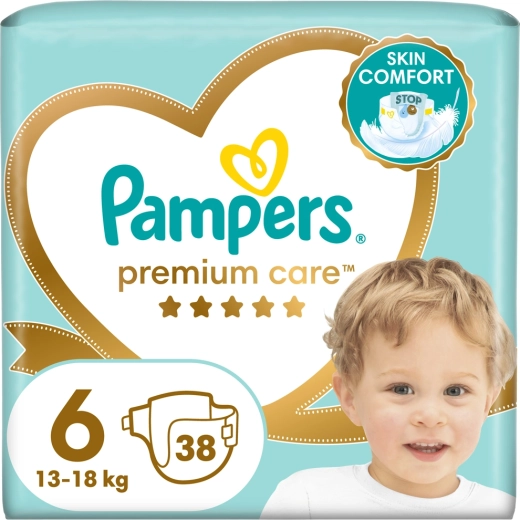 Pampers Premium Care detské plienky veľkosť 6 (13 kg+) 38 ks