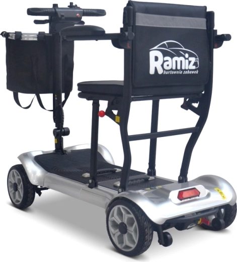 Elektrický štvorkolový skúter pre seniorov EasyGo – sivý