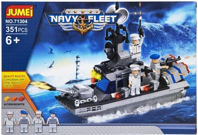 Stavebnica Jumei Navy Fleet – vojenský čln, 351 dielikov - 1 kus