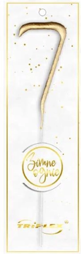 Prskavka číslo 7 zlatá 16,5 cm