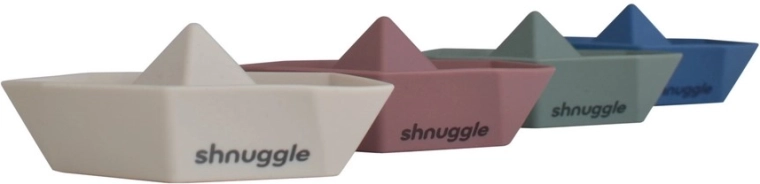 Shnuggle Stack and Sail stohovateľné silikónové loďky do vane (sada 4 ks)