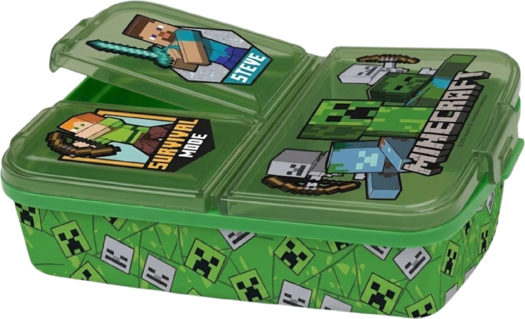 Detský desiatový box Minecraft zelený