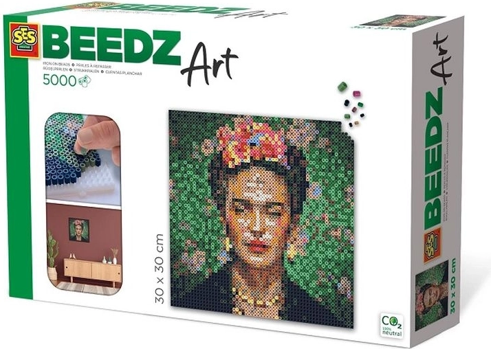 SES Beedz Art zažehľovacie korálky Frida Kahlo (30 × 30 cm)