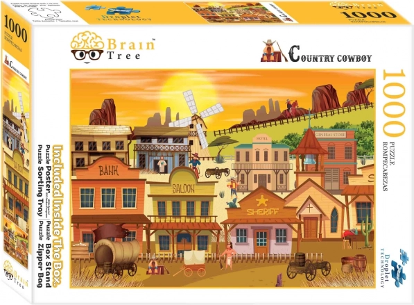 Puzzle BRAIN TREE westernové mestečko 1000 dielikov