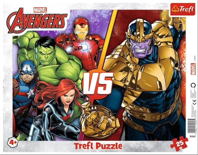 Puzzle Nepremožiteľný tím Avengers 25 dielikov