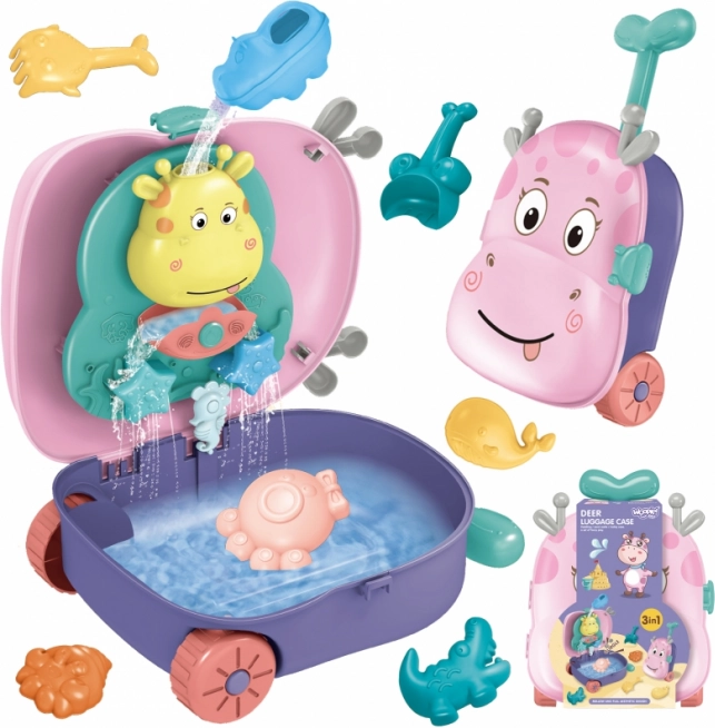 Woopie 3v1 kufrík so sadou na piesok a vodný stolík – Psík
