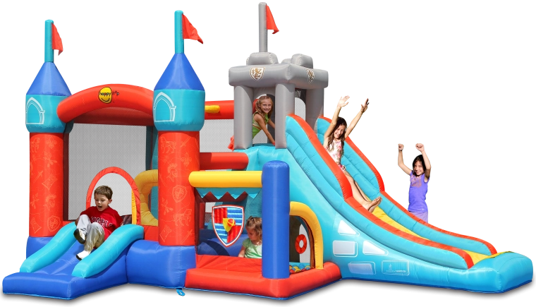 Happy Hop skákací nafukovací hrad Rytierky hrad 13 v 1