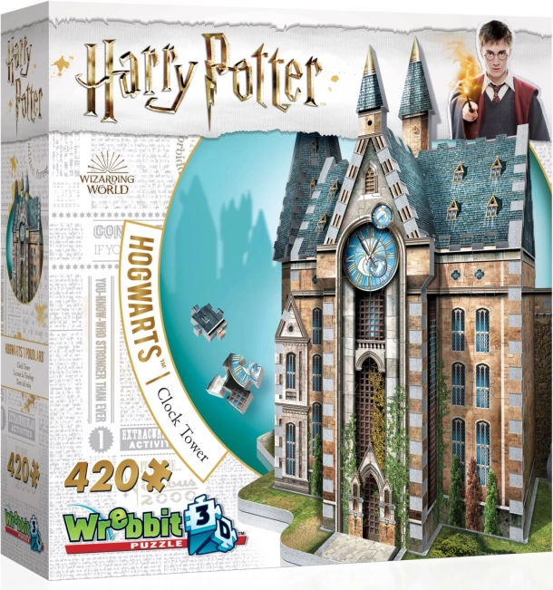 Wrebbit 3D puzzle Harry Potter Rokfort – Hodinová veža, 420 dielikov