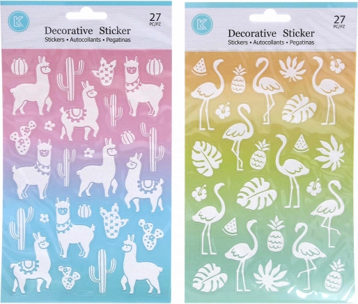 Nálepky 14,6 × 25,5 cm glitter