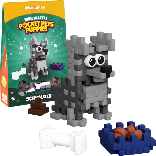 Stavebnica Mini Waffle Pocket Pets – šteniatko knírača