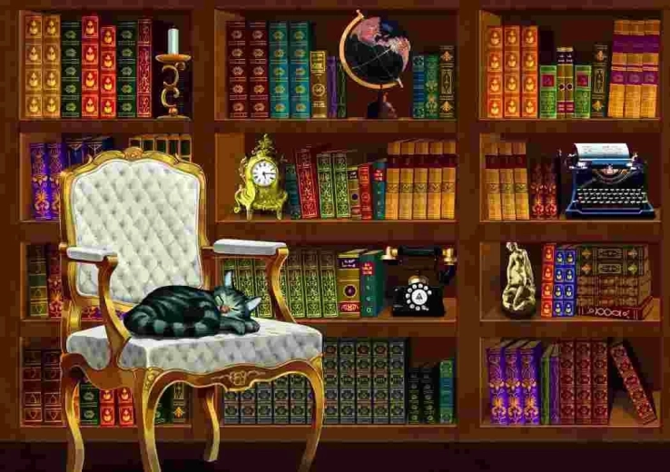 Puzzle Vintage knižnica 1000 dielikov