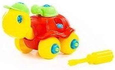 Farebná korytnačka so skrutkovačom