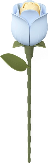 ROBOTIME ROKR 3D puzzle modrá ruža – kvet bez lepidla, 37 dielikov