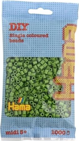 Hama midi zažehľovacie koráliky 1000 ks olivovo zelené