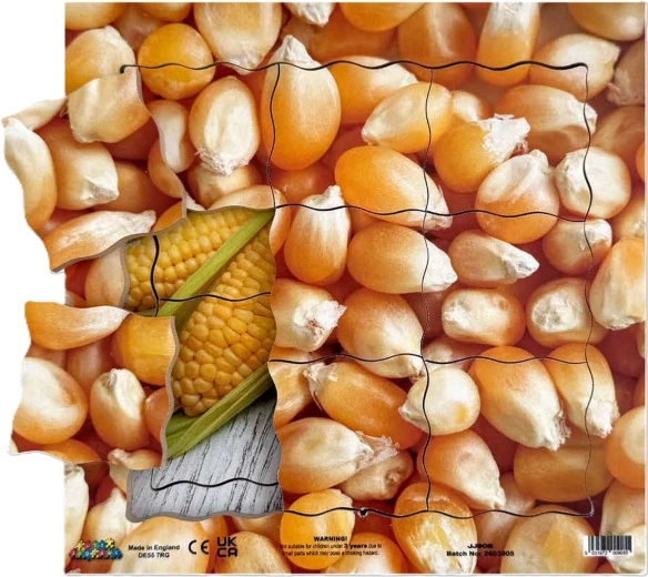 Just Jigsaws kukurica a jej vegetatívne rastové fázy – drevené vrstvené puzzle, 19 dielikov