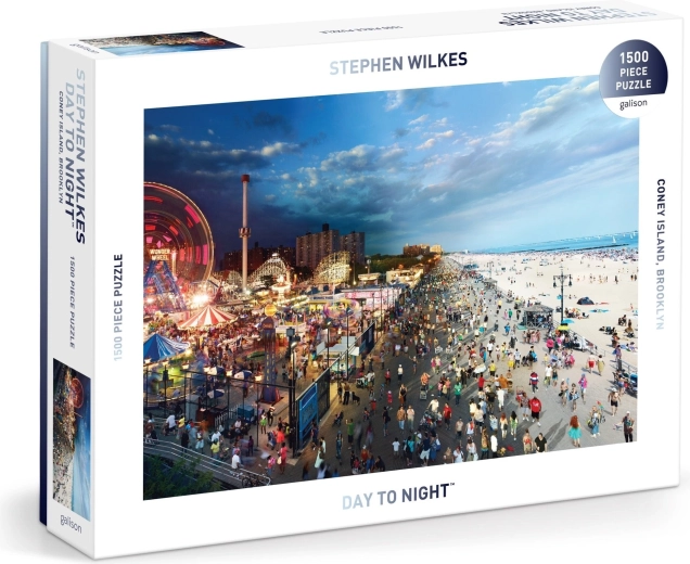Puzzle Coney Island cez deň aj v noci 1500 dielikov