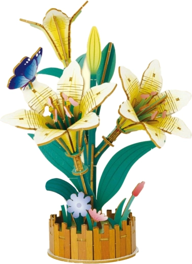 3D drevená stavebnica Ľalia 22 cm