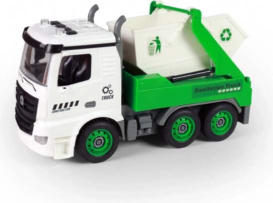 Skrutkovacie kontajnerové auto so svetlami a zvukmi