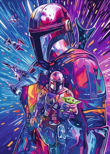 Ravensburger puzzle Star Wars Hyperspace: Mandalorian XXL 500 dielikov