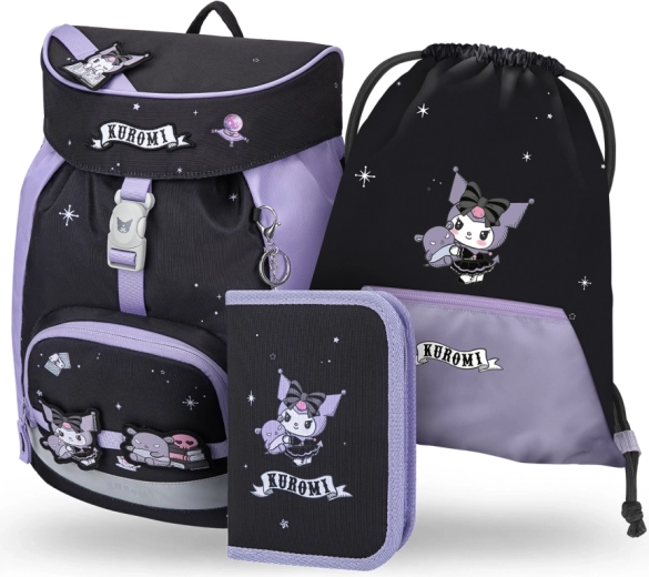 Baagl školský set Airy Kuromi fortune dream – batoh, peračník a vrecúško