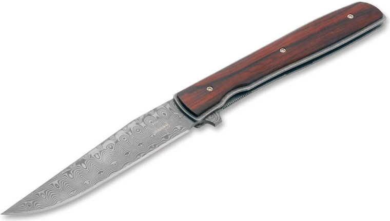 Böker Plus Urban Trapper Cocobolo Damascus zatvárací nôž 8,8 cm