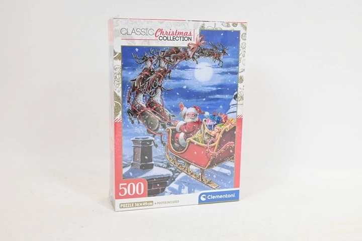 Vianočné puzzle Clementoni Christmas Midnight Sleigh Ride 500 dielikov