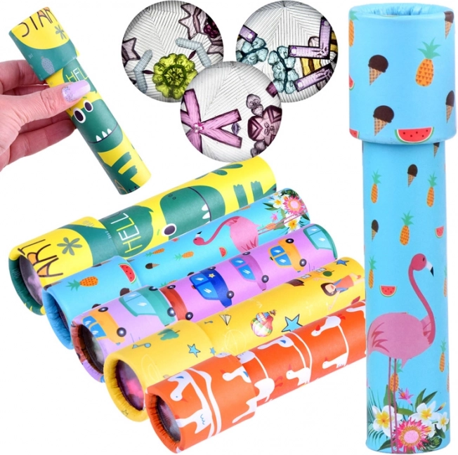 Farebný otočný kaleidoskop pre deti 15 cm - 1 kus