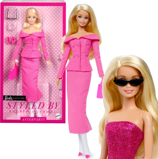 Mattel Barbie Signature zberateľská bábika deluxe v ružovom sete Day to Night – Styled by Andrew Mukamal